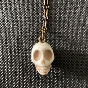Pamela Love Howlite Skull Necklace